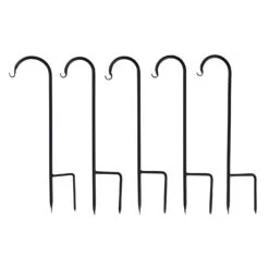 Schäferhaken Für Gartenbeleuchtung 5er Set -Geschäft Für Dekorative Beleuchtung AC2003 kleine schwarze garten schaeferhaken whitespace