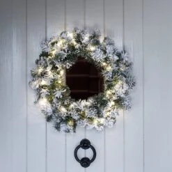 40er LED Micro Lichterkette Sterne Warmweiß 7 40er LED Micro Lichterkette Sterne Warmweiß -Geschäft Für Dekorative Beleuchtung C40 STAR YW 50cm Snowy Toronto Christmas Door Wreath Micro Lights P7