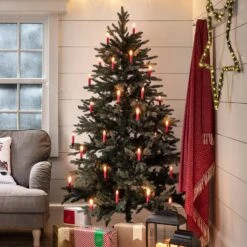 20er LED Weihnachtsbaumkerzen Rot -Geschäft Für Dekorative Beleuchtung CA18010 20er LED Weihnachtsbaumkerzen rot Weihnachtsbaum an