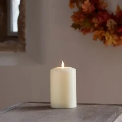 TruGlow® LED Stumpenkerze Breit 15cm Mit Fernbedienung -Geschäft Für Dekorative Beleuchtung CA19020 TruGlow LED Stumpenkerze breit 15cm Herbst