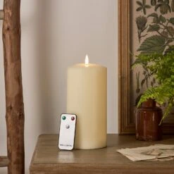 TruGlow® LED Stumpenkerze Breit 20cm Mit Fernbedienung 14 TruGlow® LED Stumpenkerze Breit 20cm Mit Fernbedienung -Geschäft Für Dekorative Beleuchtung CA19021RC CA19021 Truglow LED Stumpenkerze breit 20cm Sommer mit Fernbedienung