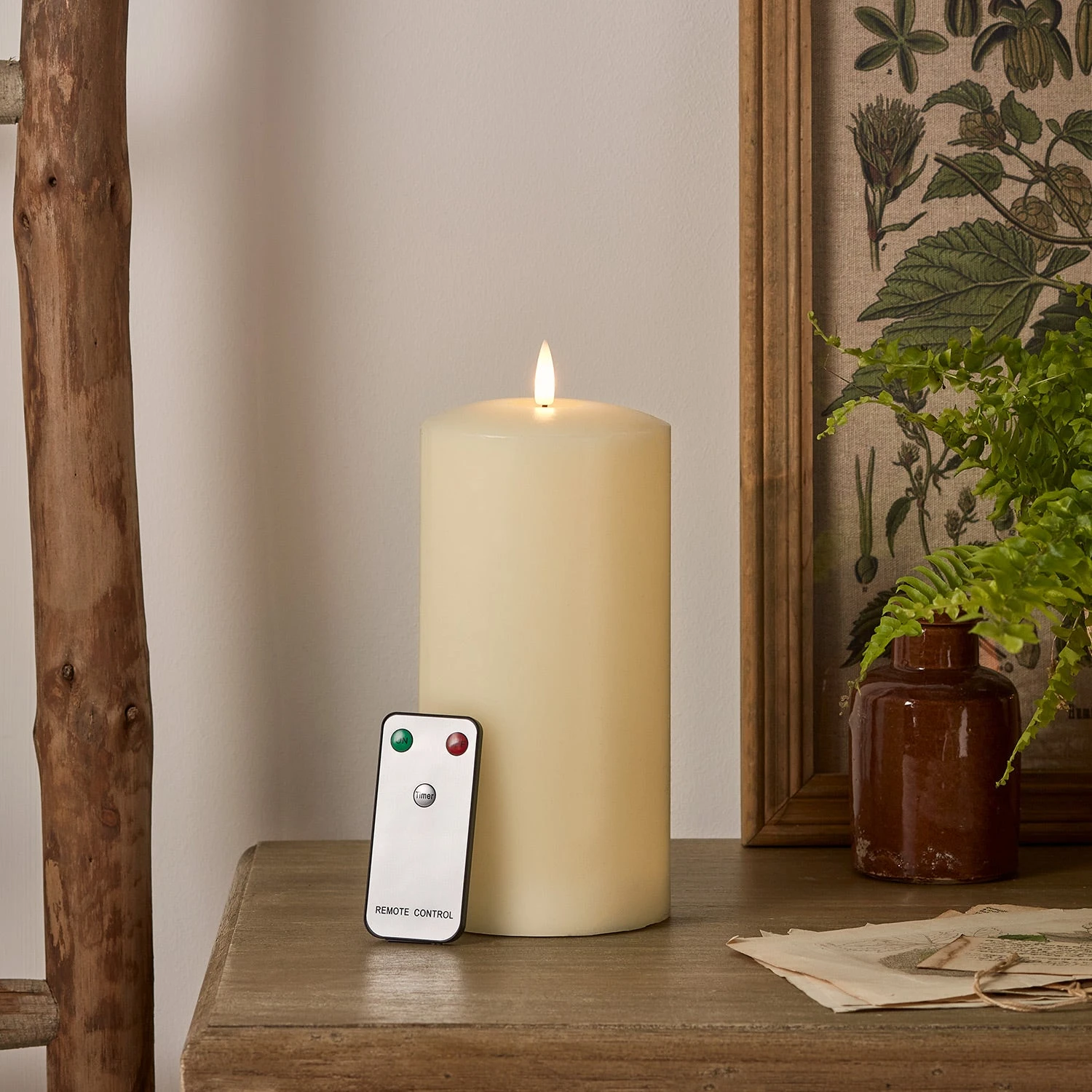 TruGlow® LED Stumpenkerze Breit 20cm Mit Fernbedienung 7 TruGlow® LED Stumpenkerze Breit 20cm Mit Fernbedienung – Bild 5