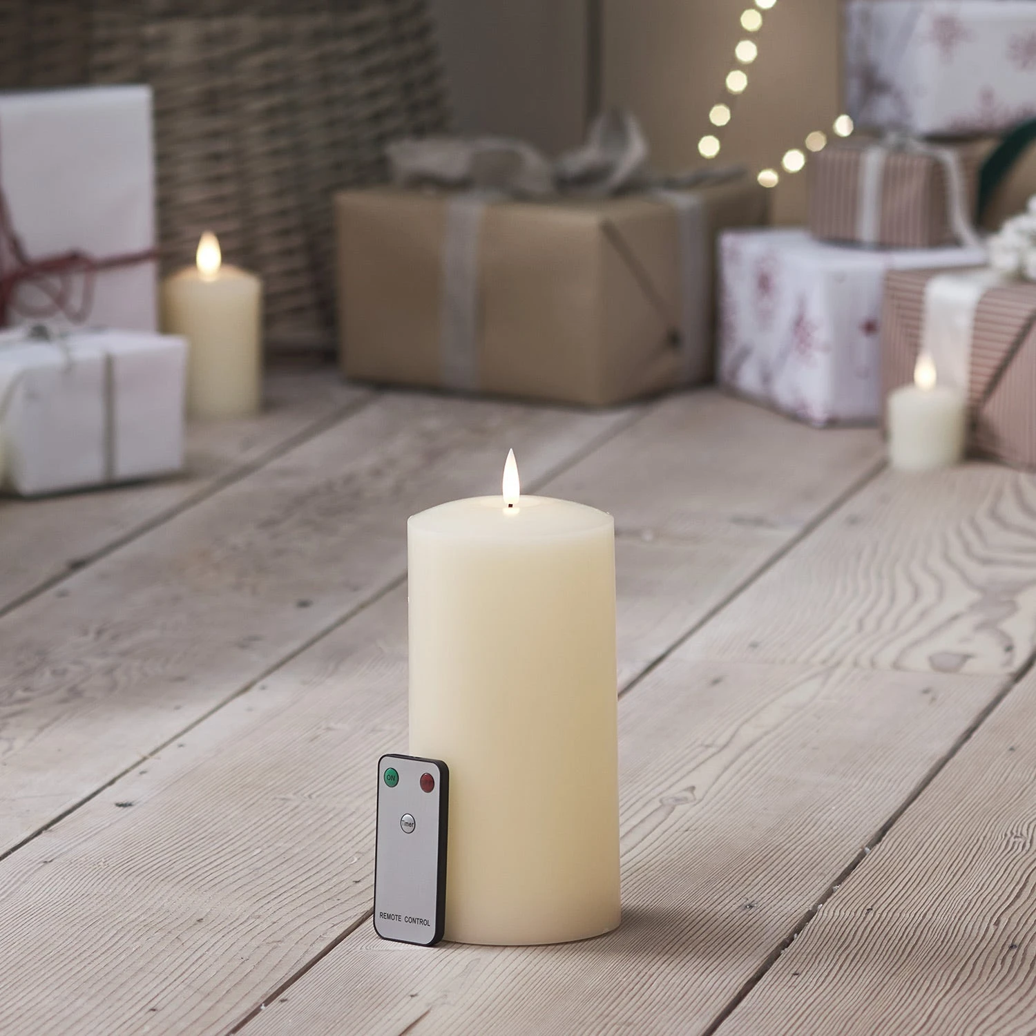 TruGlow® LED Stumpenkerze Breit 20cm Mit Fernbedienung 3 TruGlow® LED Stumpenkerze Breit 20cm Mit Fernbedienung