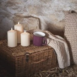 TruGlow® LED Outdoor Kerzen Trio -Geschäft Für Dekorative Beleuchtung CA20004 Herbstkerzen In Scheune Heu