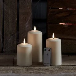 TruGlow® LED Outdoor Kerzen Trio Mit Fernbedienung -Geschäft Für Dekorative Beleuchtung CA20004 TruGlow LED Outdoor Kerzen Trio mit Fernbedienung