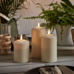 TruGlow® LED Outdoor Kerzen Trio -Geschäft Für Dekorative Beleuchtung CA20004 TruGlow LED Outdoor KerzenTrio P1