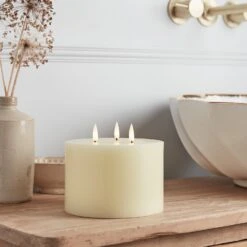 TruGlow® Dreidochtige LED Kerze Elfenbeinfarben Mit Fernbedienung 15 TruGlow® Dreidochtige LED Kerze Elfenbeinfarben Mit Fernbedienung -Geschäft Für Dekorative Beleuchtung CA21008 truglow led kerze dreidochtig elfenbeinfarben badezimmer 2