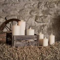 6er Set TruGlow® Outdoor Kerzen -Geschäft Für Dekorative Beleuchtung D CA20004CA21006 6er Set TruGlow LED Outdoor Kerzen Gartendeko Heu