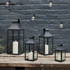 4er Set Albury Gartenlaternen Mit TruGlow® Outdoor Kerzen