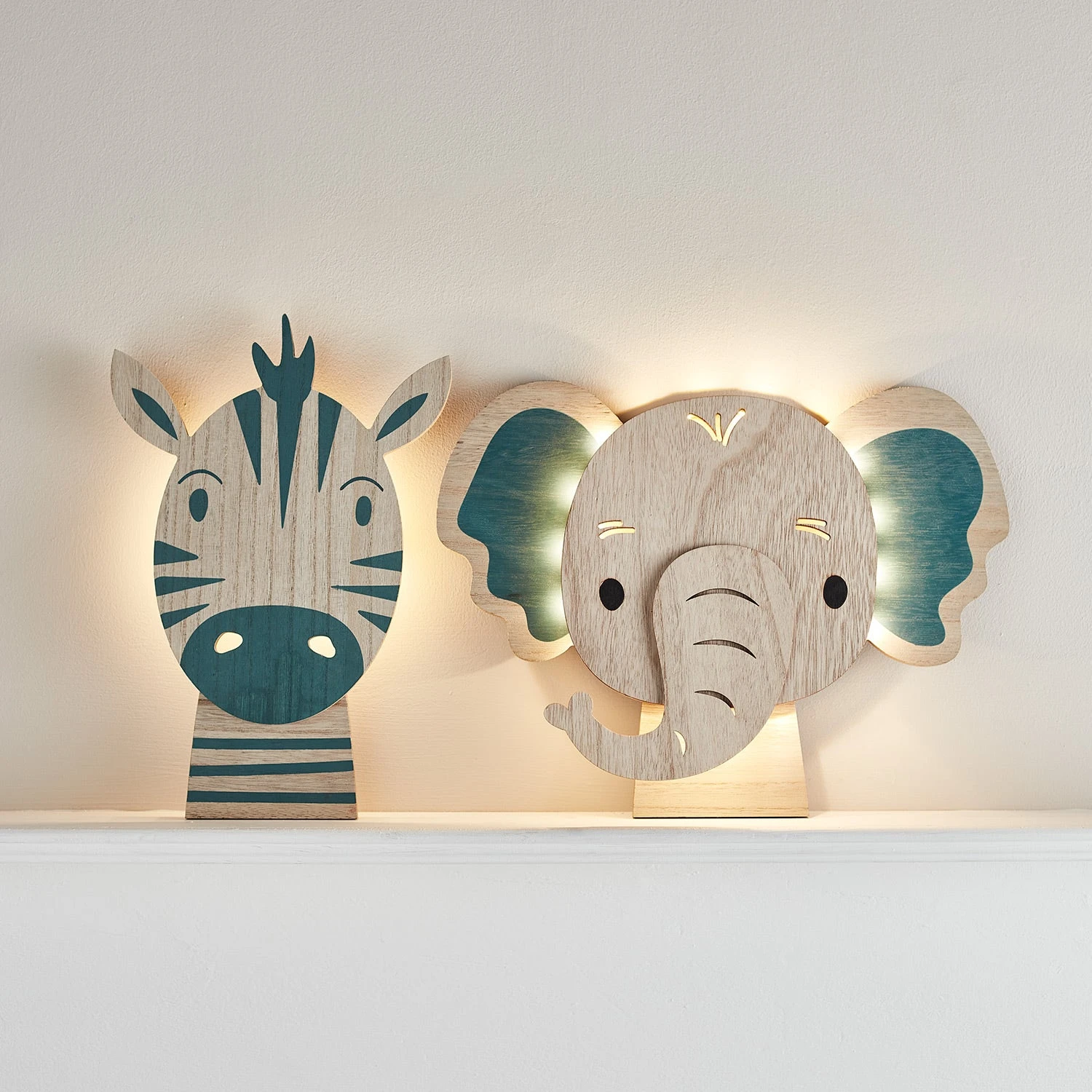 2er Set Zebra & Elefant Wandlampen Kinderzimmer 4 2er Set Zebra & Elefant Wandlampen Kinderzimmer – Bild 2