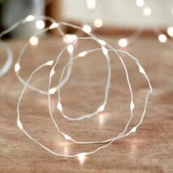 Minimalistische Glasglocke Mit Micro Lichterkette -Geschäft Für Dekorative Beleuchtung D MINIMAL1 glass dome white wire micro fairy lights P3