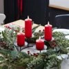45cm Adventskranz Inkl. Kerzenhalter Und 4er Set Rote TruGlow® LED Kerzen