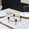 Kerzenständer Tischdeko 20cm 2 Kerzenständer Tischdeko 20cm -Geschäft Für Dekorative Beleuchtung DE2003 1 Kerzen Halter Kranz Tisch Deko Stab Tafel Kerzen Metall Schwarz Innen Advent Weihnachten