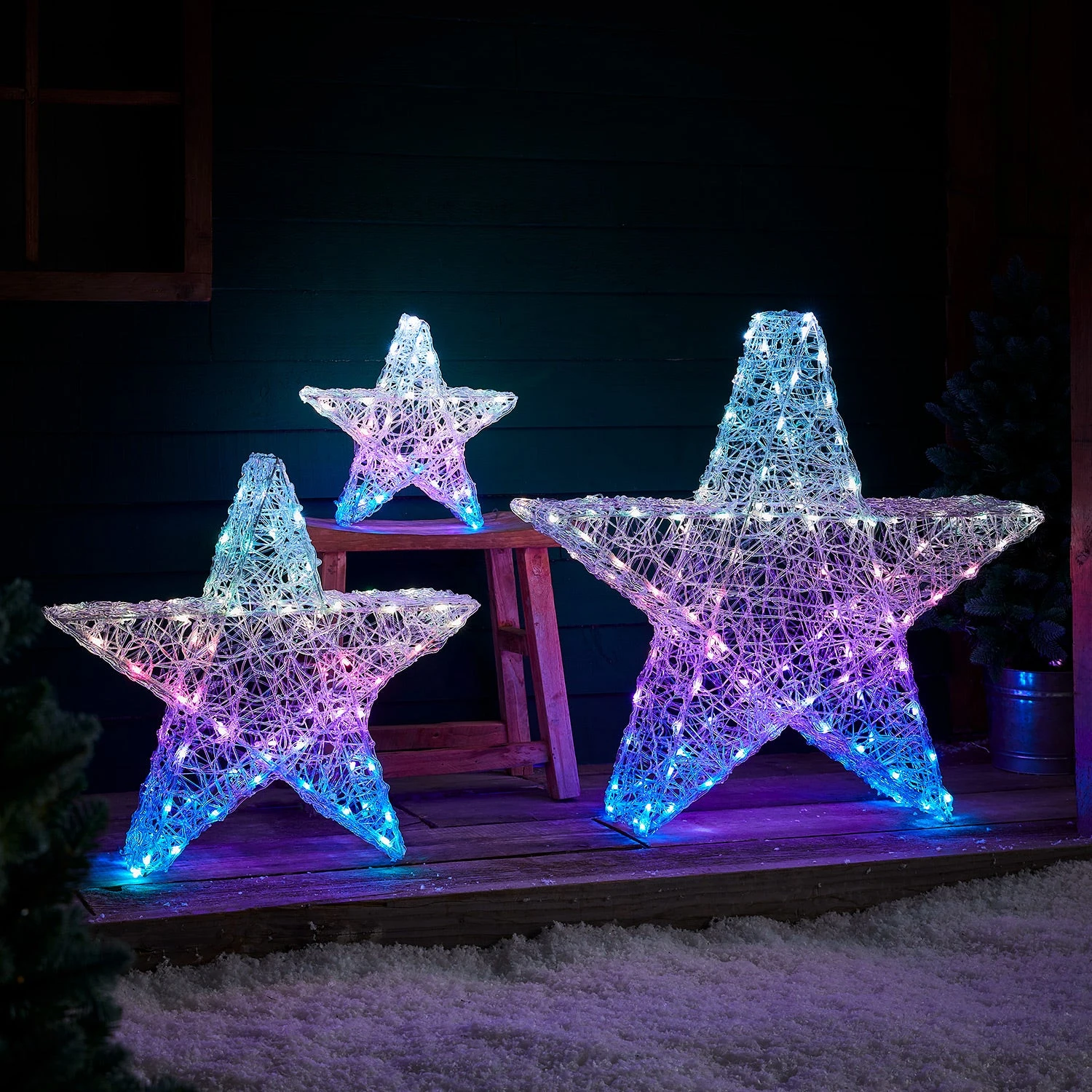 3er Set Twinkly Smarte LED Sterne Weihnachtsdeko 3 3er Set Twinkly Smarte LED Sterne Weihnachtsdeko