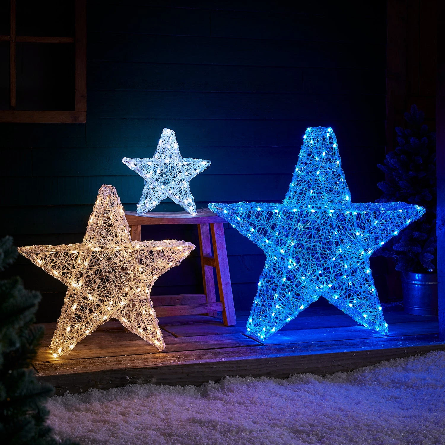 3er Set Twinkly Smarte LED Sterne Weihnachtsdeko 7 3er Set Twinkly Smarte LED Sterne Weihnachtsdeko – Bild 5