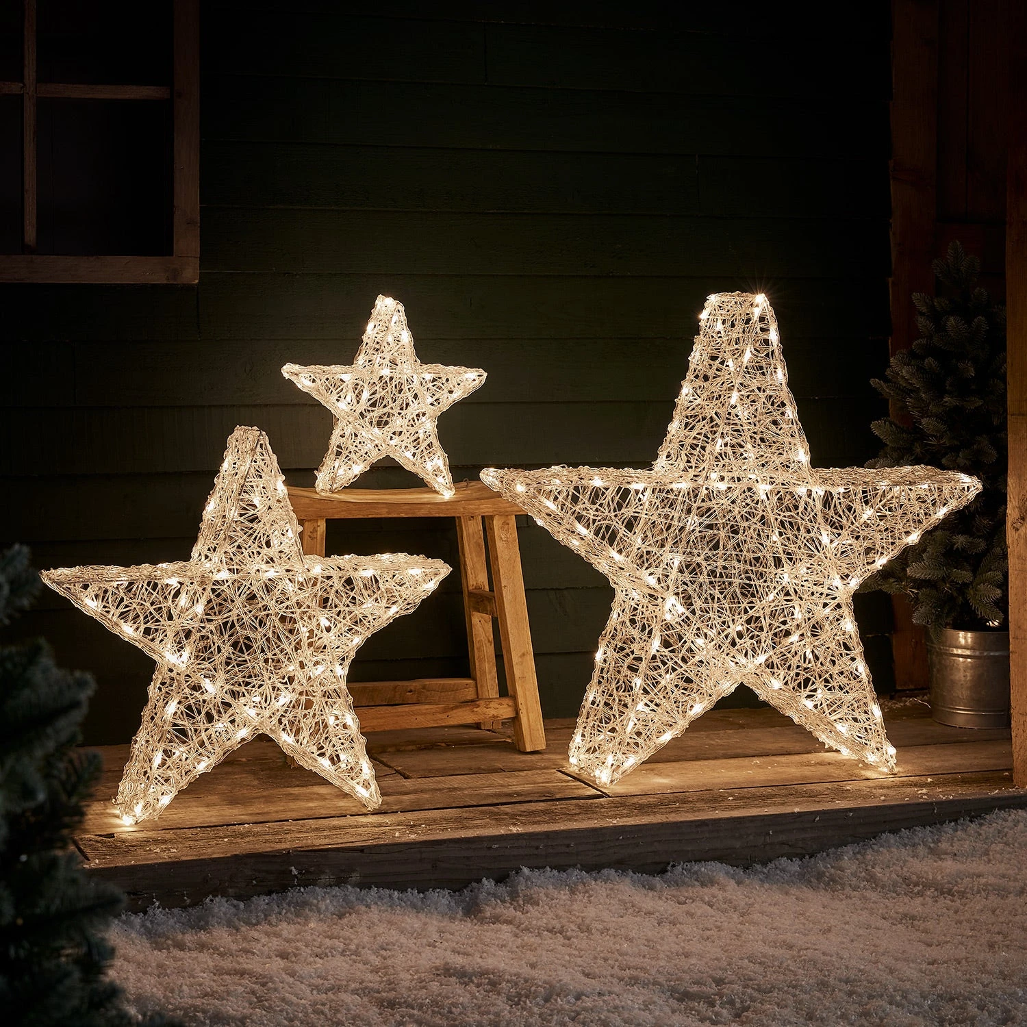 3er Set Twinkly Smarte LED Sterne Weihnachtsdeko 4 3er Set Twinkly Smarte LED Sterne Weihnachtsdeko – Bild 2