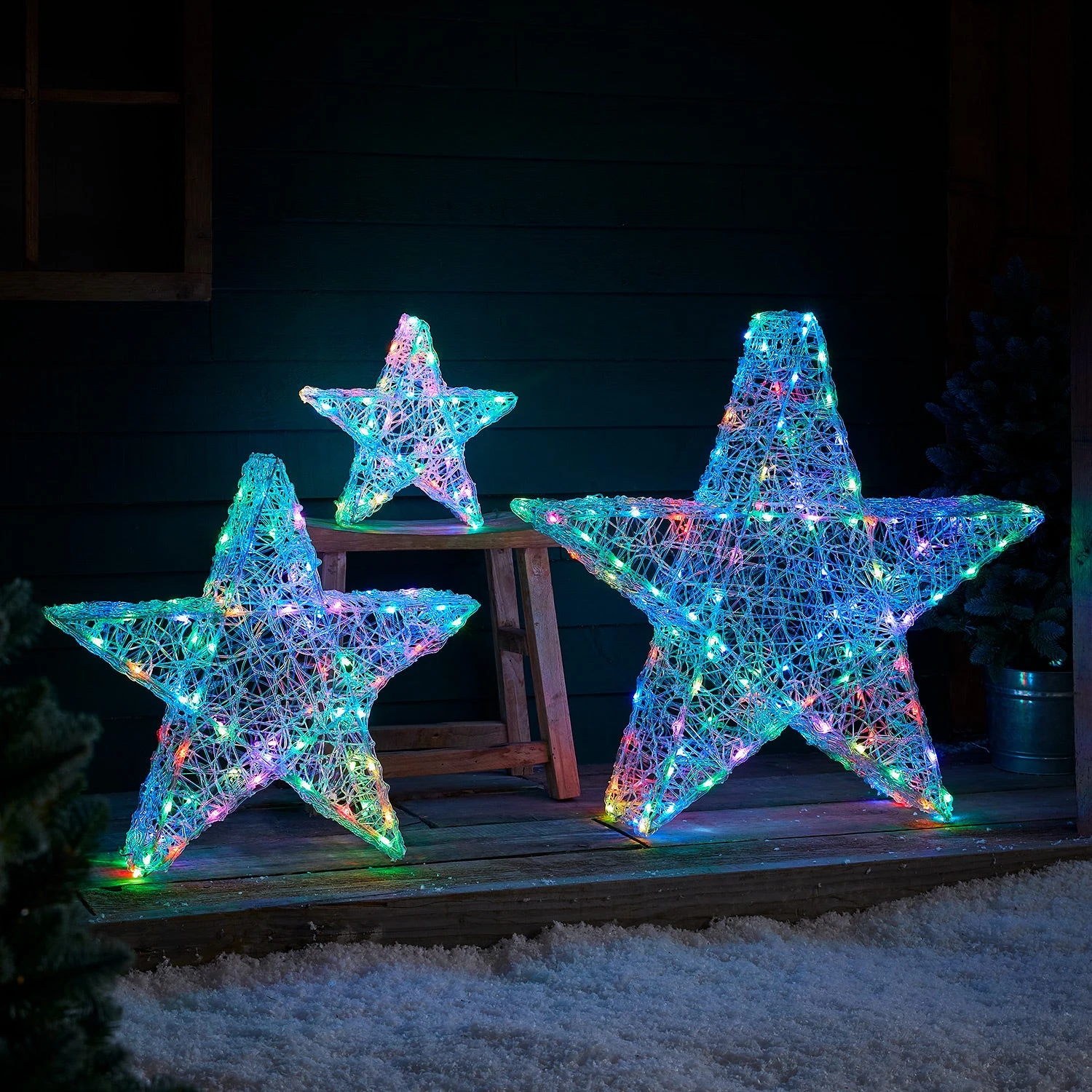 3er Set Twinkly Smarte LED Sterne Weihnachtsdeko 8 3er Set Twinkly Smarte LED Sterne Weihnachtsdeko – Bild 6