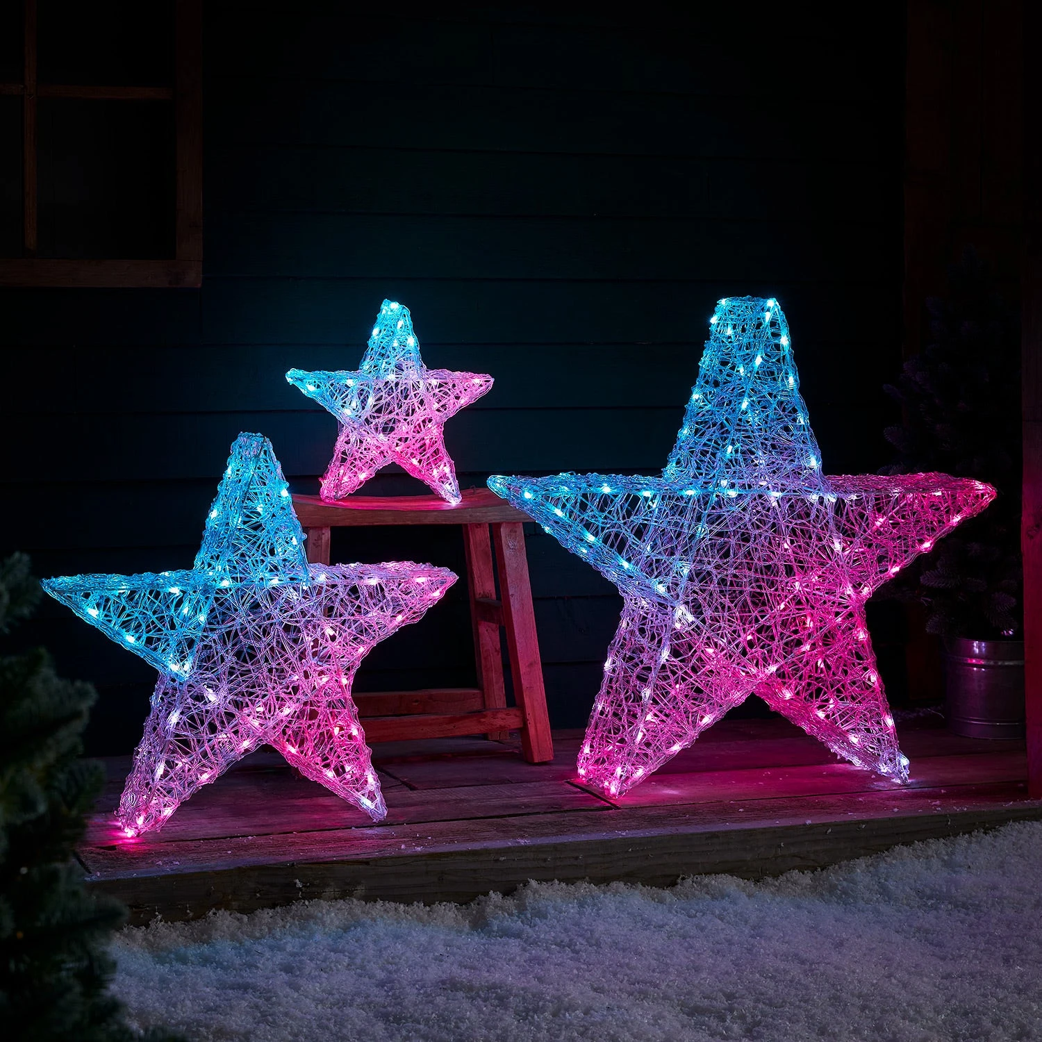 3er Set Twinkly Smarte LED Sterne Weihnachtsdeko 9 3er Set Twinkly Smarte LED Sterne Weihnachtsdeko – Bild 7