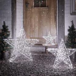 3er Set Bicolor LED Sterne Weihnachtsdeko Außen -Geschäft Für Dekorative Beleuchtung EU XX23161718 3er Set Bicolor LED Sterne Weihnachtsdeko aussen 2