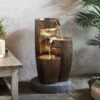 LED Gartenbrunnen Mit 3 Stufen Bronzefarben 2 LED Gartenbrunnen Mit 3 Stufen Bronzefarben -Geschäft Für Dekorative Beleuchtung FT21003EU Gartenbrunnen Mit 3 Stufen Bronzefarben Beleuchtet