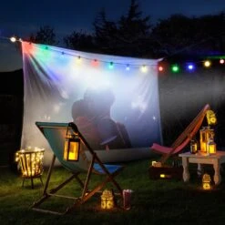 Salcombe Holz LED Laterne -Geschäft Für Dekorative Beleuchtung LA15102 Wooden Rope Candle LED Lanterns Outdoor Movie Night P6