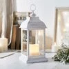 Weiße Trentham LED Laterne -Geschäft Für Dekorative Beleuchtung LA18003 Traditional White Indoor Candle Lantern Close