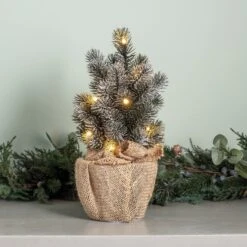 30cm Aspen LED Tisch Mini Weihnachtsbaum -Geschäft Für Dekorative Beleuchtung LL17026 30cm Pre Lit Frosted Mini Christmas Tree P1