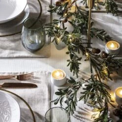 20er Micro Lichterkette Goldene Blätter -Geschäft Für Dekorative Beleuchtung LL18033 20 Micro LED Leaf Garland Table 1 P4