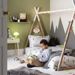 16er Woodland Filz Kinder Lichterkette -Geschäft Für Dekorative Beleuchtung LL19001 Mixed Felt String Lights Woodland Animals Childrens Bedroom Ideas P3