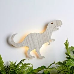 2er Set Dinosaurier Wandlampen Kinderzimmer -Geschäft Für Dekorative Beleuchtung LL20005 Holz Tyrannosaurus Wandleuchte mit Fernbedienung T rex Pflanzen 80bda247 7463 4e3c 9caf 811917a24b3c