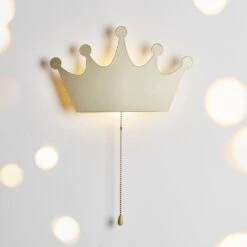 Metall Krone Lampe In Gold