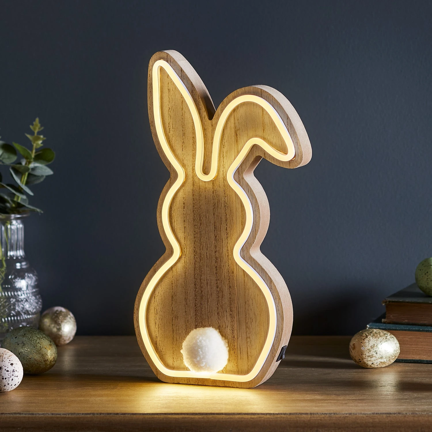 Neonlampe Hase Aus Holz 4 Neonlampe Hase Aus Holz – Bild 2