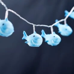 10er Hai Lichterkette Kinderzimmer