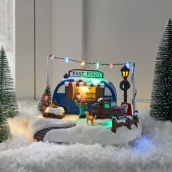 LED Weihnachtsdorf Imbissstand