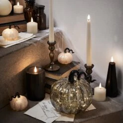 LED Kürbis Schwarz -Geschäft Für Dekorative Beleuchtung LL22063 LED Kurbis schwarz Halloween