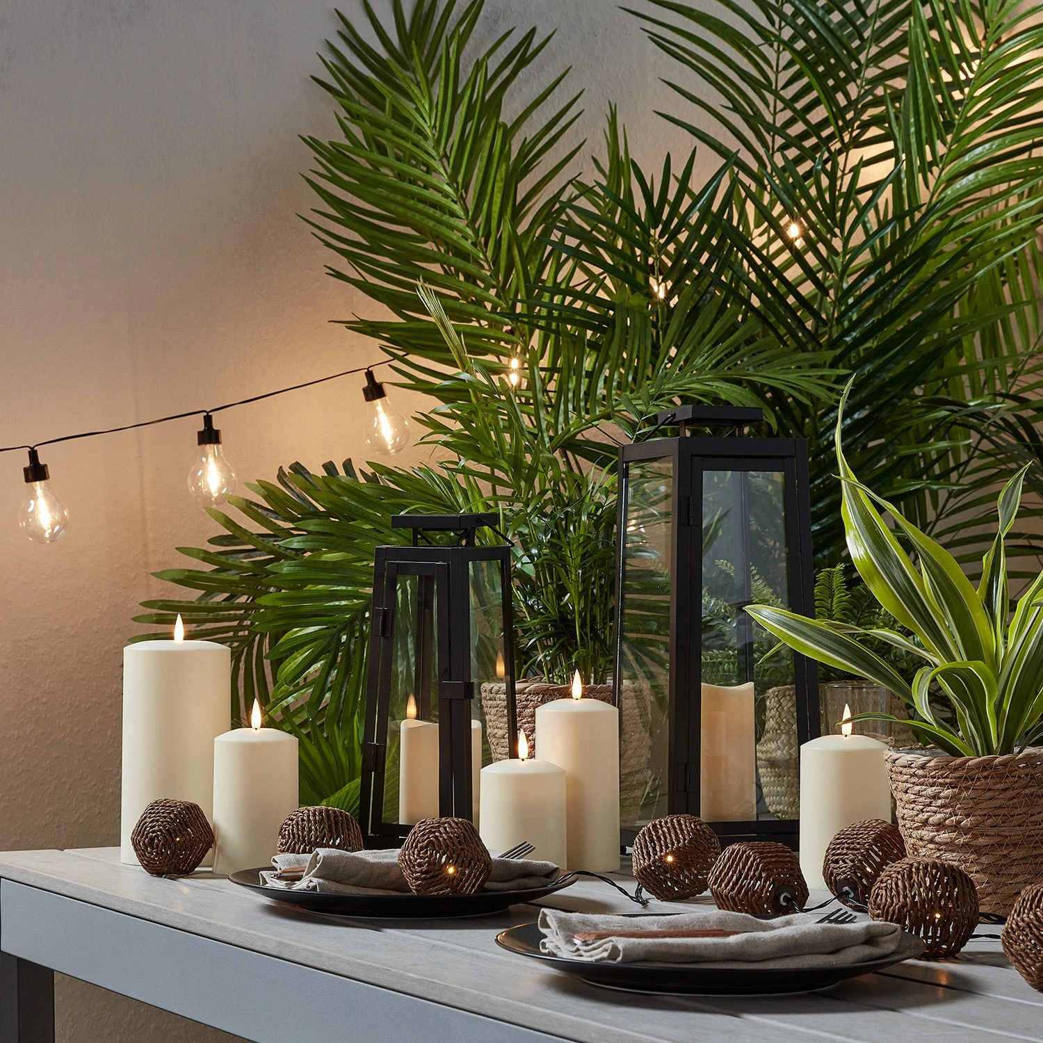 20er LED Party Lichterkette Retro Outdoor Batteriebetrieben 5 20er LED Party Lichterkette Retro Outdoor Batteriebetrieben – Bild 3