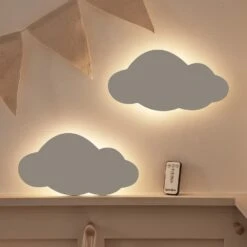 2er Set LED Wolke Nachtlicht Wiederaufladbar Mit Fernbedienung