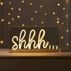 Neon Wand- Und Tischlampe Shhh