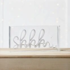 Neon Wand- Und Tischlampe Shhh -Geschäft Für Dekorative Beleuchtung PL22012 NeonWand Und Tischlampe Shhh Unbeleuchtet