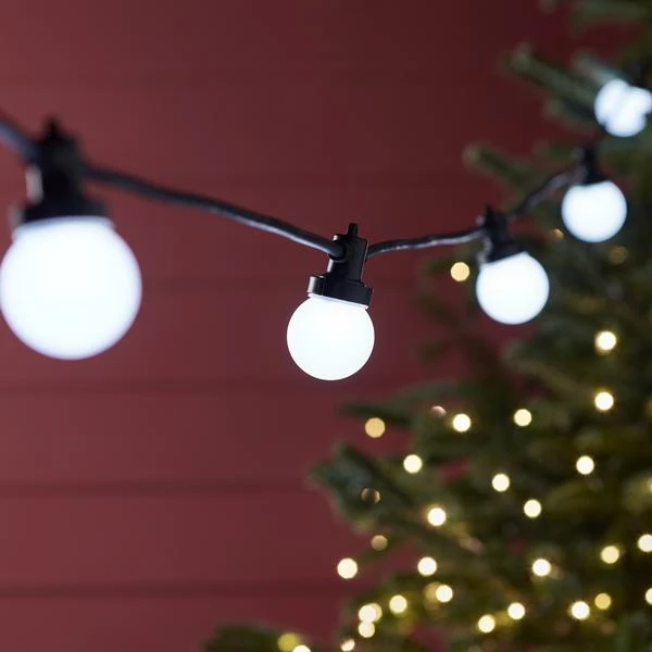 Pro Connect 50m 100er Party Lichterkette Weiß Koppelbar Schwarzes Kabel 3 Pro Connect 50m 100er Party Lichterkette Weiß Koppelbar Schwarzes Kabel