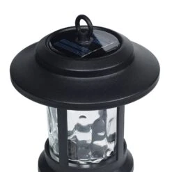 2er Set Windsor Solar Glas Stableuchten -Geschäft Für Dekorative Beleuchtung SL16007 set of 2 led solar stake lanterns black studio close up P4
