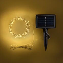 100er LED Micro Solar Lichterkette Warmweiß
