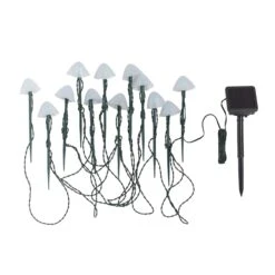 12er Set Solar Stableuchten Pilze 9 12er Set Solar Stableuchten Pilze -Geschäft Für Dekorative Beleuchtung SL18008 Mushroom Solar Stake Garden Lights White Space P4