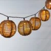 10er Solar Lichterkette Rattan Kugeln -Geschäft Für Dekorative Beleuchtung SL19005 Rattan Solar Fairy Lights Close P1