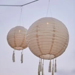 3er Set Lucena Solar Lampions Crème -Geschäft Für Dekorative Beleuchtung SL19020 3er Set Lucena Solar Lampions creme Sonnenuntergang