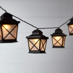 10er LED Laternen Solar Lichterkette