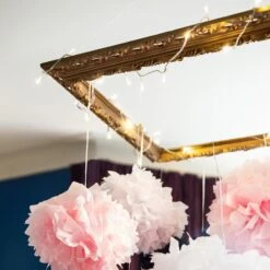 200er LED Lichterkette Warmweiß 24V -Geschäft Für Dekorative Beleuchtung SLF 200 YWC EURO warmweisse LED Lichterkette Pompons goldrahmen P5