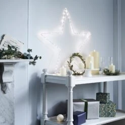 32cm Weihnachtskranz Mit Mistelzweigen -Geschäft Für Dekorative Beleuchtung WEIHNACHTEN Kamin Sims Girlande Weihnachts Deko Marmor Regal Tisch LED Truglow Kerzen Geschenke Osby Stern Weihnachtsbaum Kugel