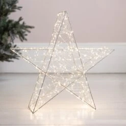 60cm LED Stern Weihnachtsdeko Außen -Geschäft Für Dekorative Beleuchtung XX1911 Mittlerer Aussen 3D LED Stern Innen P2