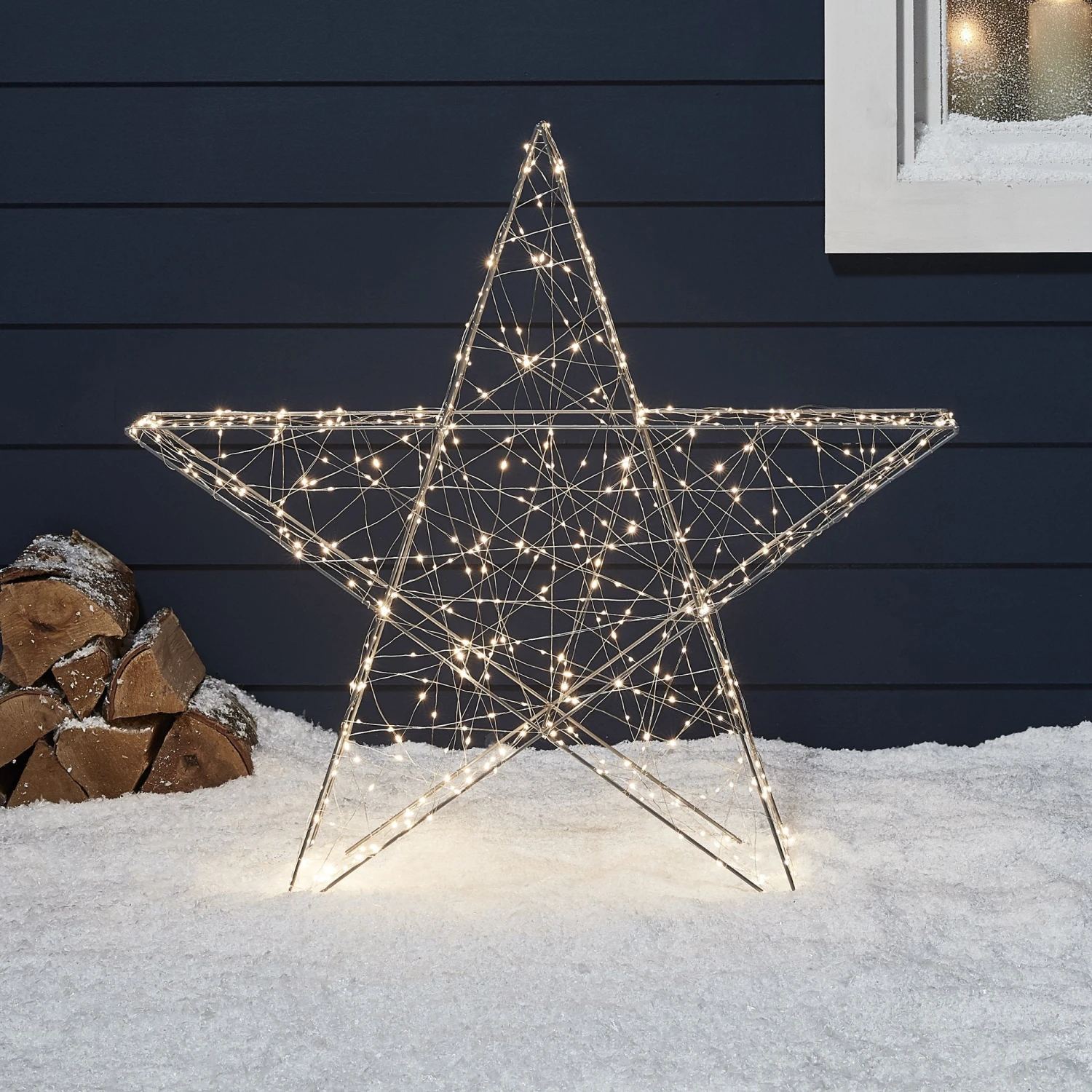 82cm LED Stern Weihnachtsdeko Außen 4 82cm LED Stern Weihnachtsdeko Außen – Bild 2